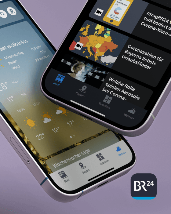 Screenshots der B R 24 Apps